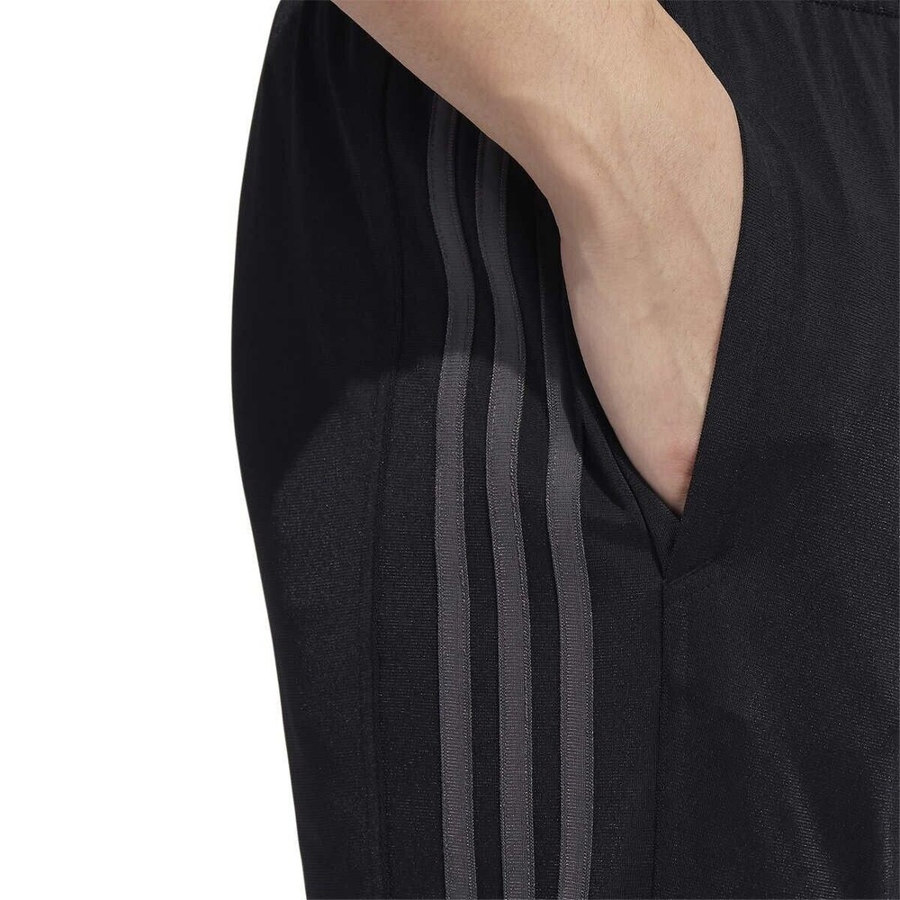Adidas Essential Tricot Zip Pants Men S Black Gray Stripes Logo Warmup Track NEW - Picture 5 of 11